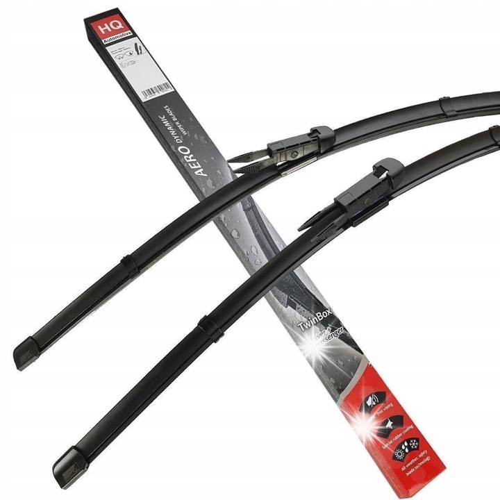 Set stergatoare auto HQ Automotive Aero DYNAMIC TwinBOX, 700x700mm, negru, fara articulatii