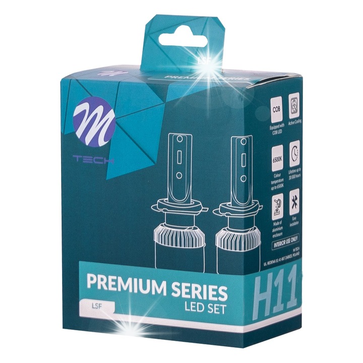 Set becuri LED H11 M-Tech LSF alb 6000K