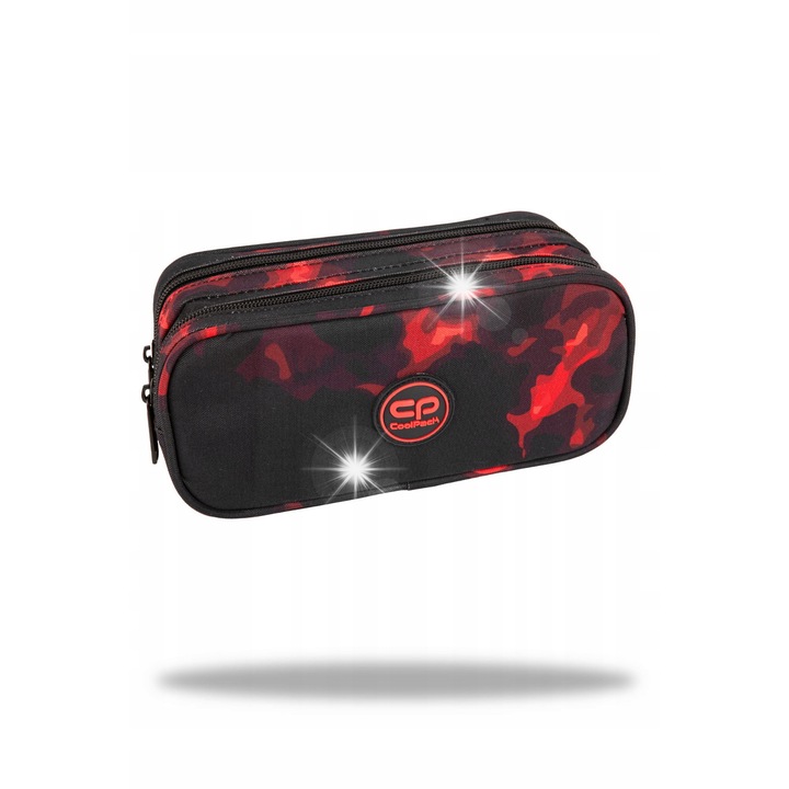 Penar Coolpack Duke, dublu compartiment, poliester, Ashh, 23x10.5x8cm