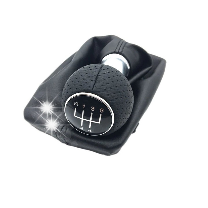 Топка за скоростен лост ST PARTS Audi A3 8L 5 скорости кожа черна 12мм