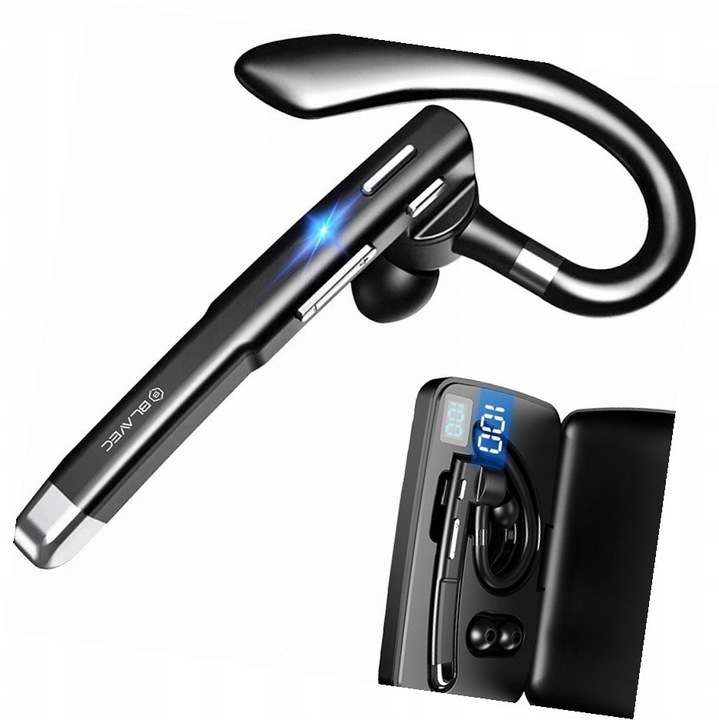 Casti wireless Blavec Discover 55 Bluetooth 5.1, microfon, negru, 10h, 13g