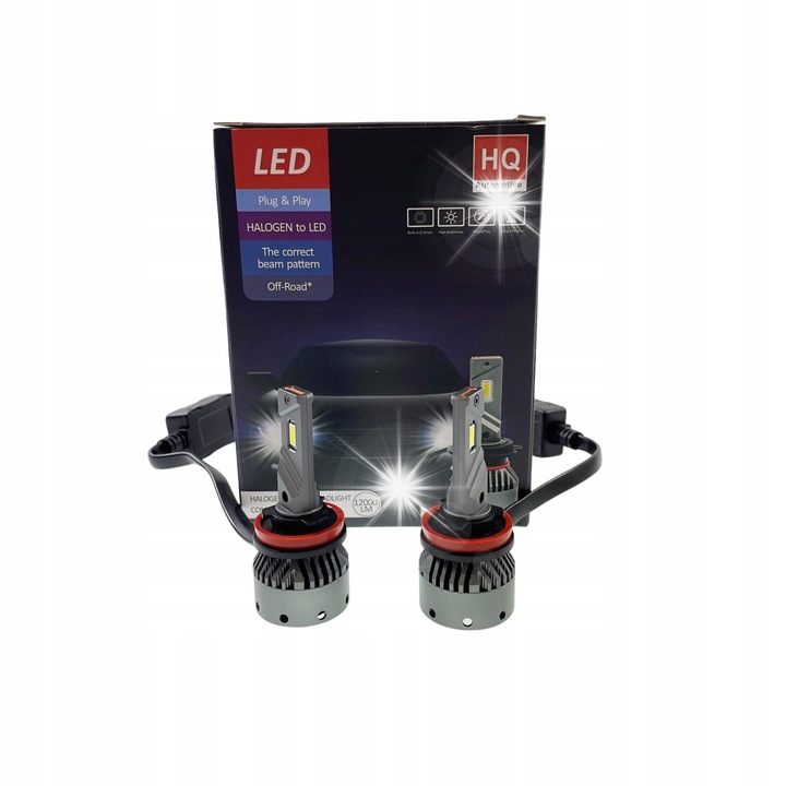HQ Automotive H11 autó izzók 12000lm 6000K Canbus 45W