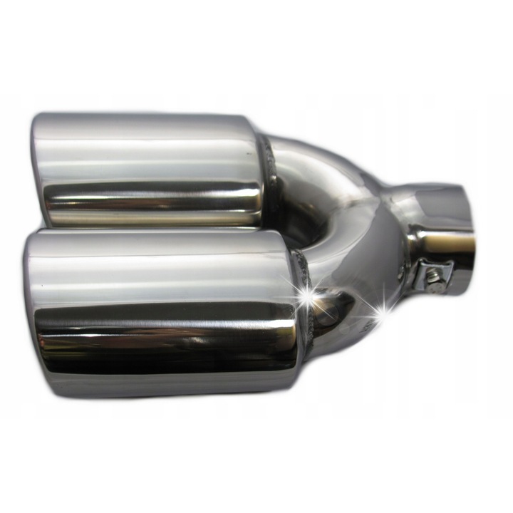 ST PARTS dupla kipufogóvég, krómozott rozsdamentes acél, 225x175mm 86x68mm