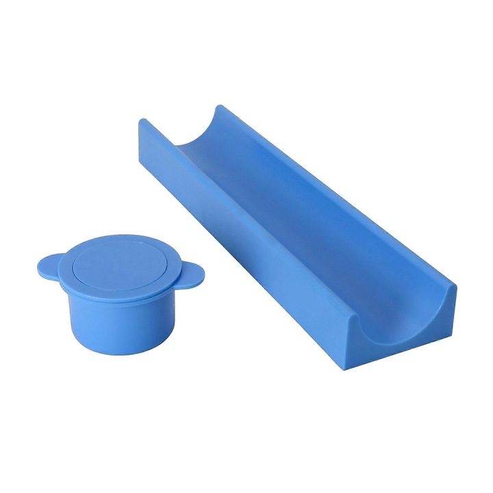 Set 3 forme prajituri rotunde, ABS, albastru, 7.4x5.4x3.2cm