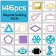 146 darabos 3D mágneses építőkocka készlet, többszínű, 3-9 év