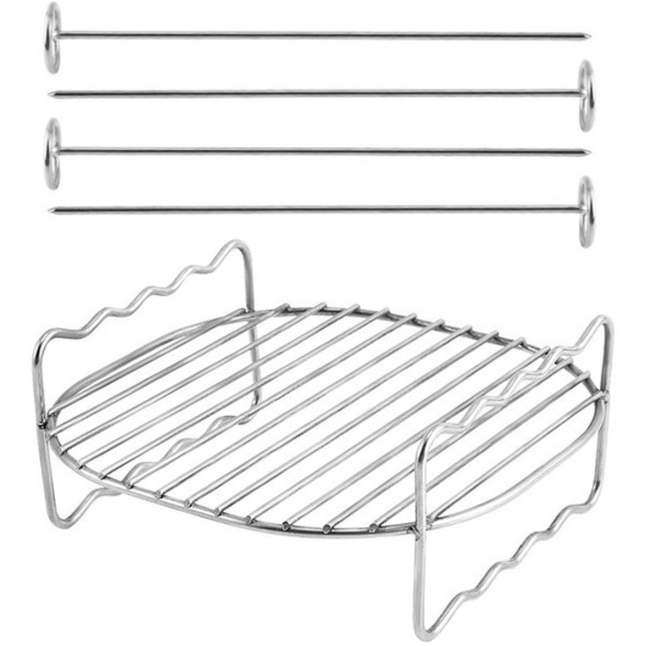 Hordozható rozsdamentes acél grillkészlet 19x19x7cm