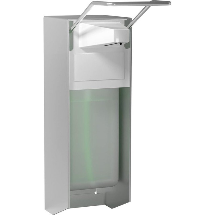 Dozator sapun perete 500ml alb aluminiu maner metalic