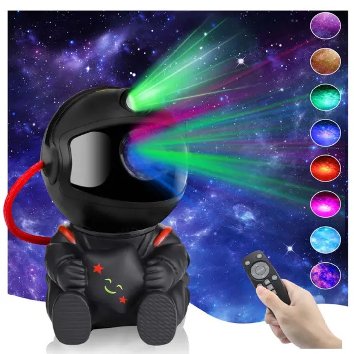 Lampa de veghe astronaut, proiector galaxie, RGB, USB, 6W, 15x10x10cm