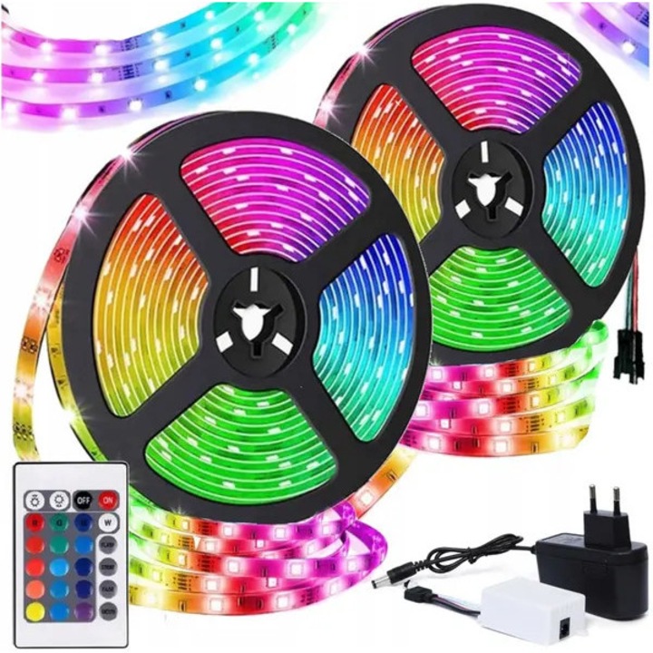 LED лента 5м RGB+W SMD5050 300 LED водоустойчива с дистанционно управление