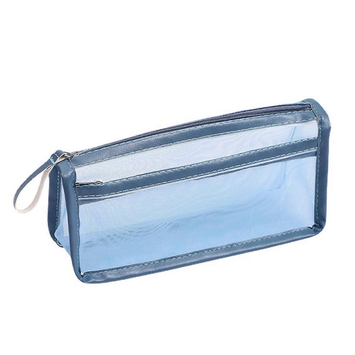 Penar mesh, 22x8x11cm, albastru, capacitate mare, rezistent la apa