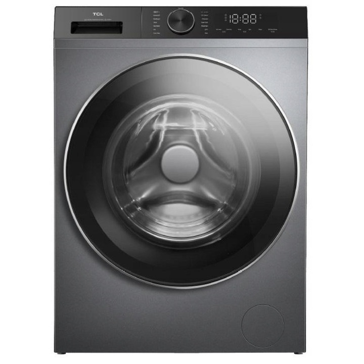 Masina de spalat rufe TCL FP0834SA1PL, 8 kg, argintiu, 53x60x85 cm, 1400 rpm, cu aburi