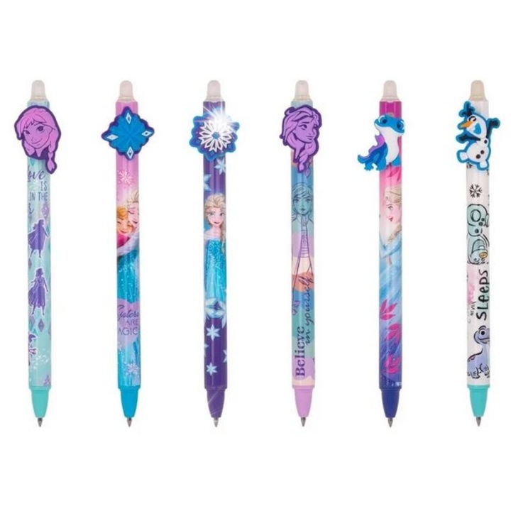 6 db Colorino Frozen radírozható toll, kék, 0,5mm