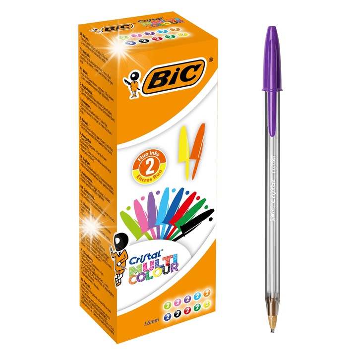 Bic Cristal színes tollkészlet, 10 db, 1.6mm