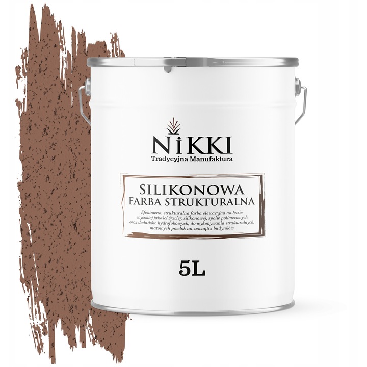 NIKKI strukturált homlokzatfesték 5L barna F516