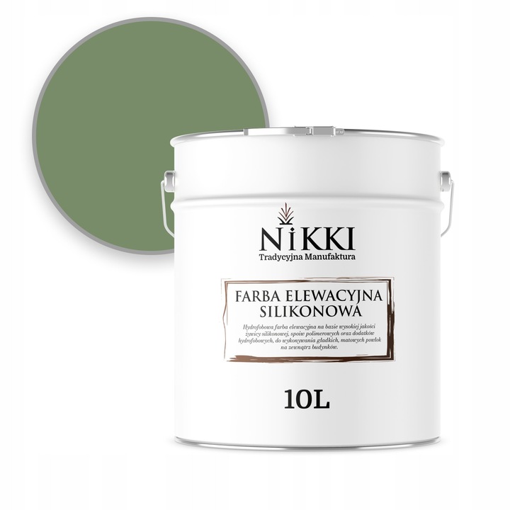 Фасадна боя NIKKI 5L мат тъмнозелен F476 UV устойчива