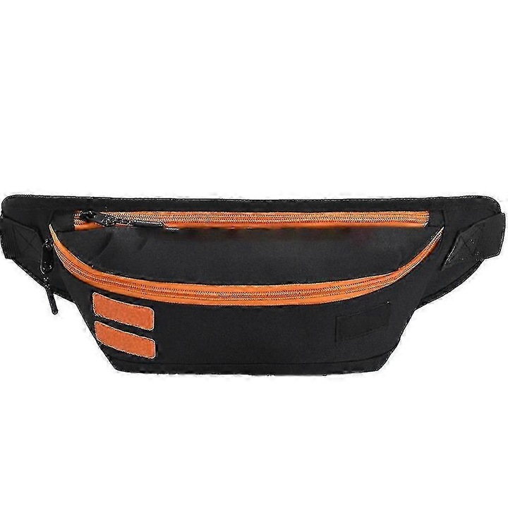 Sport övtáska, poliészter nylon, vízálló, szürke sárga fekete, 42x16x9cm, 11 darabos szett