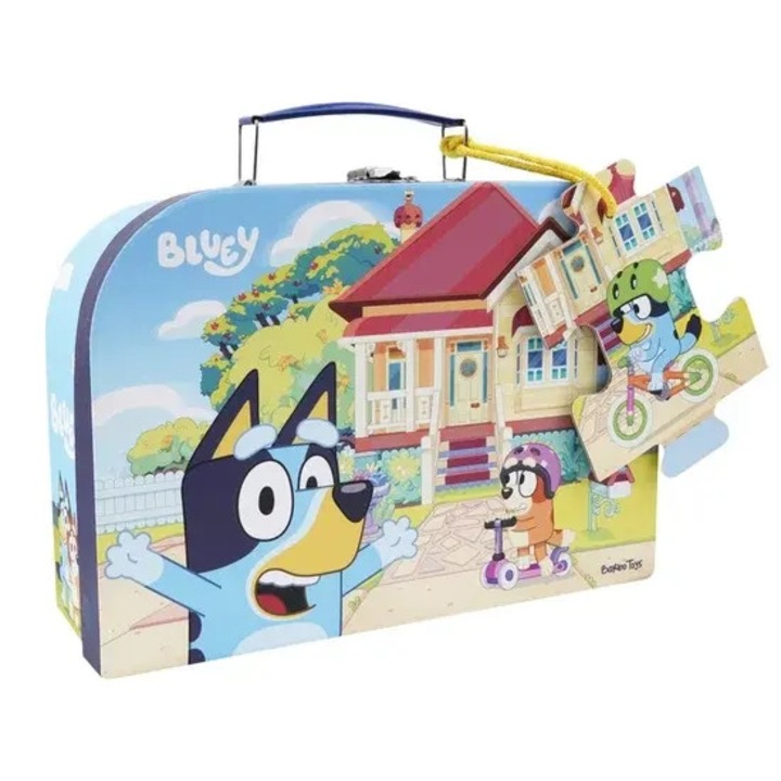 Puzzle Bluey 24 darabos többszínű 40x60cm táskával 24,5x8,5x17,5cm