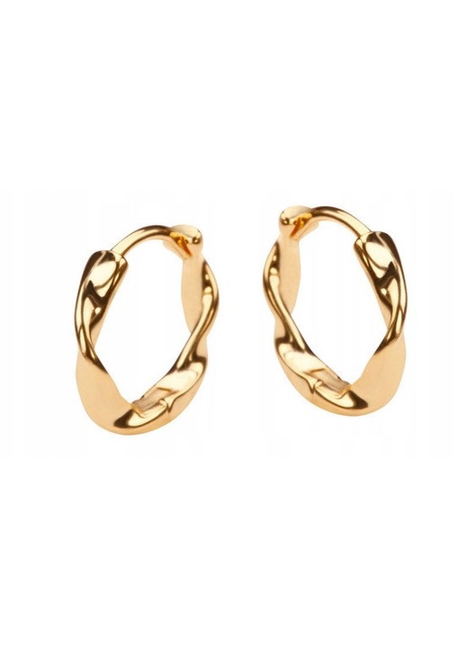 Cercei Staviori argint placat cu aur 10mm 2.1g