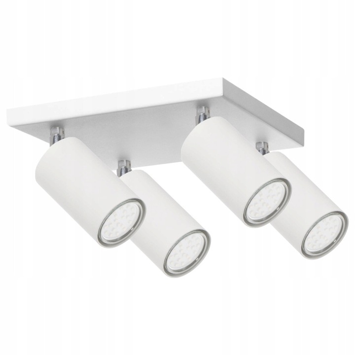 Lampa spot tavan-perete 4 puncte, alb, 25x25x17cm