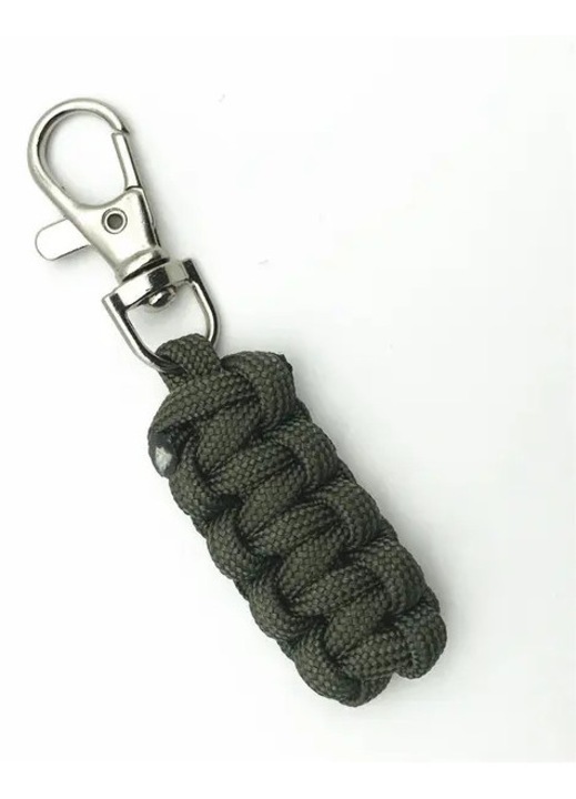 Breloc supravietuire paracord, verde, 7.5x2x2cm