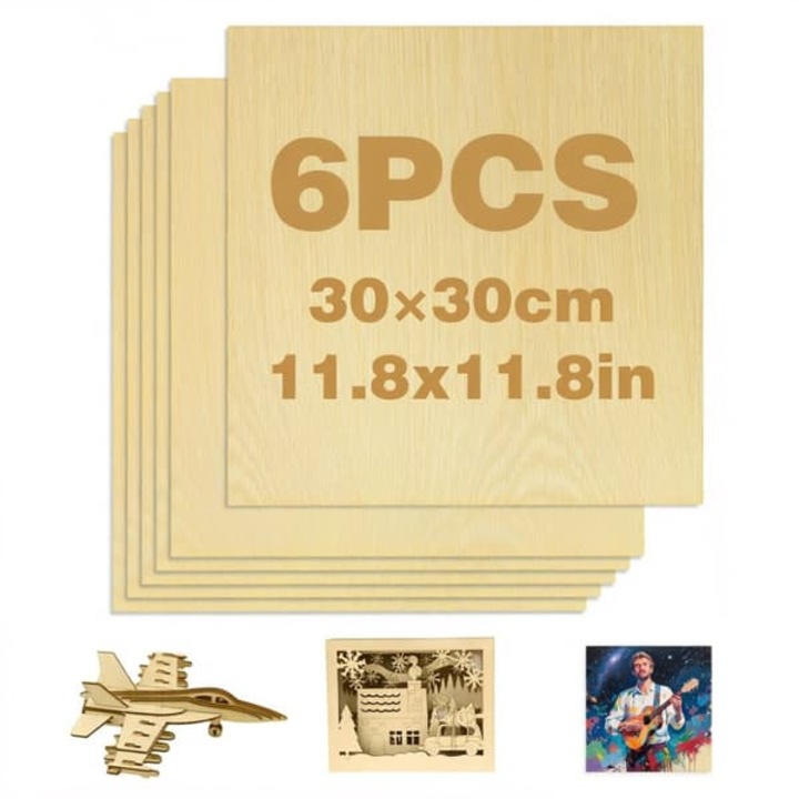 Placi placaj stejar alb 6 foi 300x300x3 mm natural