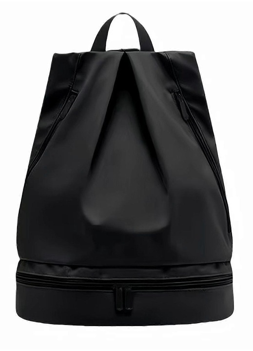 Rucsac sport impermeabil, separare umed-uscat, negru, 29x17x38cm