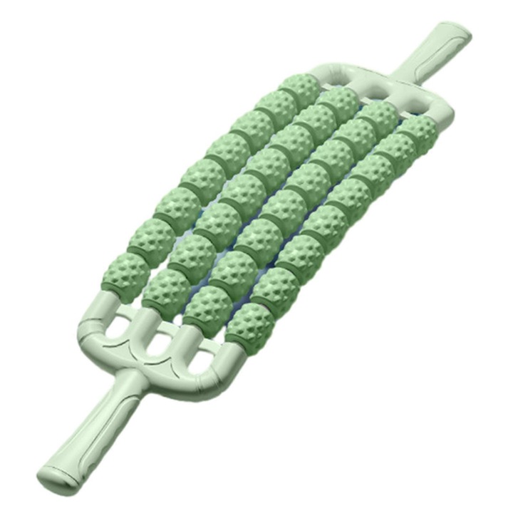 Ergonomikus masszázsbot, 4 soros, zöld, 50x11x3cm