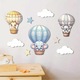 Decoratiune perete copii set 9 piese lemn multicolor 22x30cm