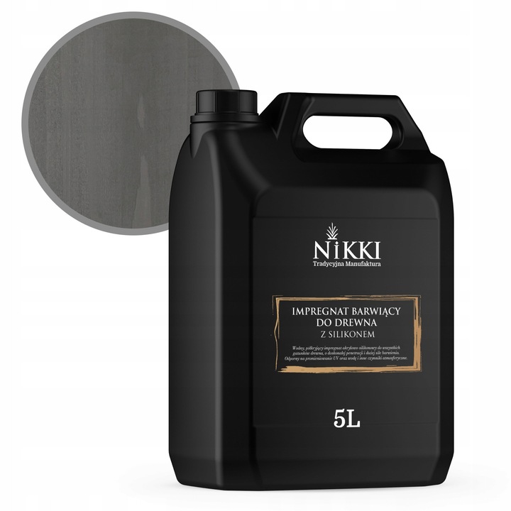NIKKI 2in1 kültéri fa impregnáló antracit 5L