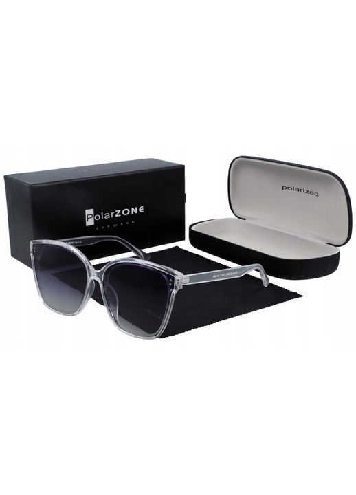 Ochelari de soare dama PolarZone PZ949-5 polaroid gri 62x58x150mm