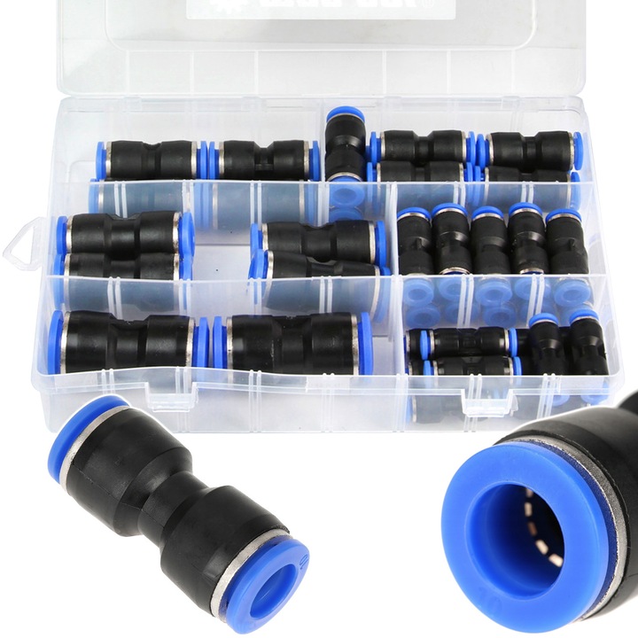40 darabos pneumatikus csatlakozó készlet Fixem 4-16mm többszínű