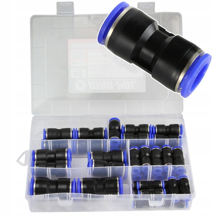 40 darabos pneumatikus csatlakozó készlet Fixem 4-16mm többszínű