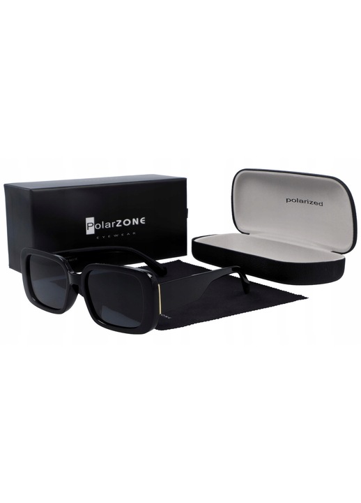 Ochelari de soare dama PolarZone PZ844-1 polarizati negri 60x58x136mm
