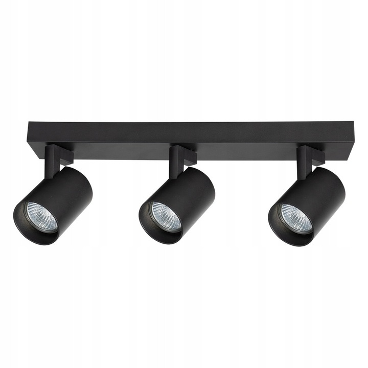 Spot Milagro Volf 3xGU10 negru 38x6x13.3cm aluminiu