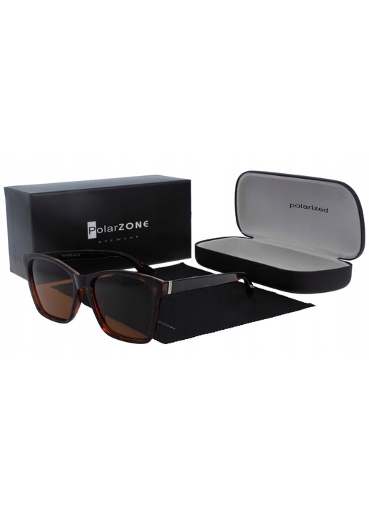 Ochelari de soare dama PolarZone PZ943-13 polarizati maro 54x52x142mm