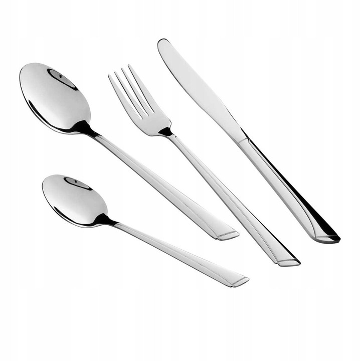 Set tacamuri Brunbeste 24 piese, otel inoxidabil 18/0, lucios, argintiu