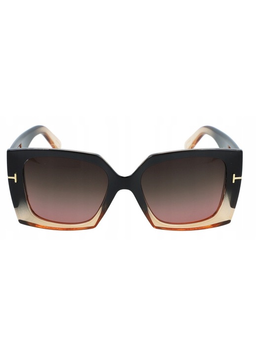 Ochelari de soare dama PolarZone PZ1004-2 polarizati maro negru 145x47x136mm