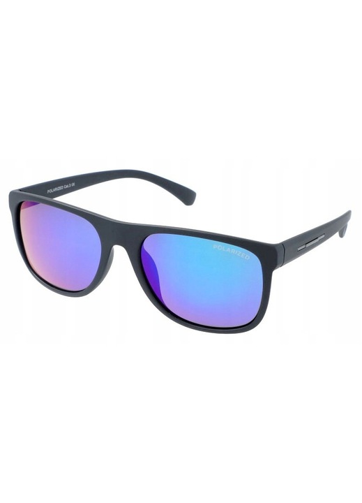 PolarZone PZ883-11 férfi polarizált napszemüveg fekete zöld kék 55x55x20x138mm szett