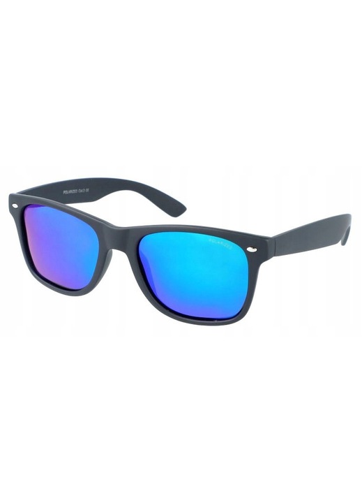 PolarZone PZ701-11 férfi polarizált napszemüveg fekete zöld kék 136x48x142mm szett