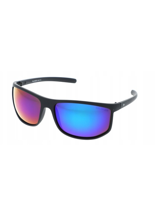 PolarZone PZ771-11 férfi polarizált napszemüveg fekete zöld kék 138x48x16mm szett