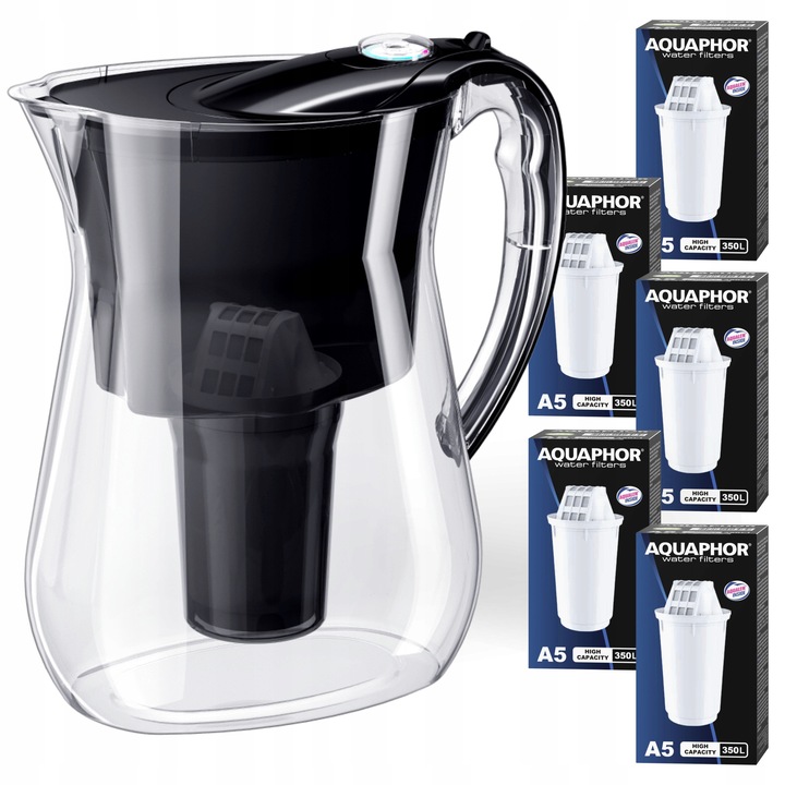 Кана филтърна Aquaphor Lyon черна 3.8L 5 филтъра карбон