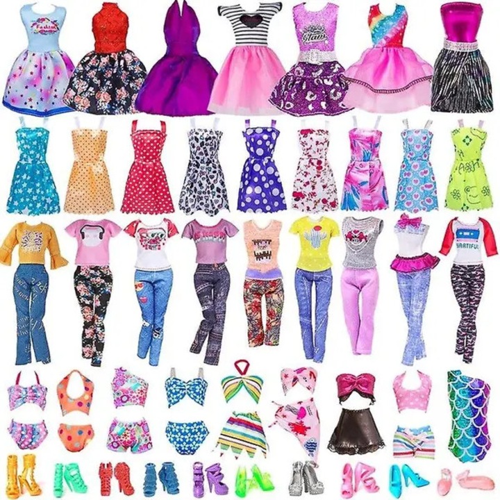 Set 32 piese haine si accesorii pentru papusi, multicolor, 11.5 inch