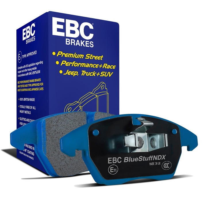 Комплект задни спирачни накладки EBC Blue Stuff 107x44x14mm
