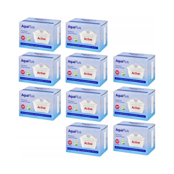 Set 10 filtre apa, filtru cana, 200L, multicolor