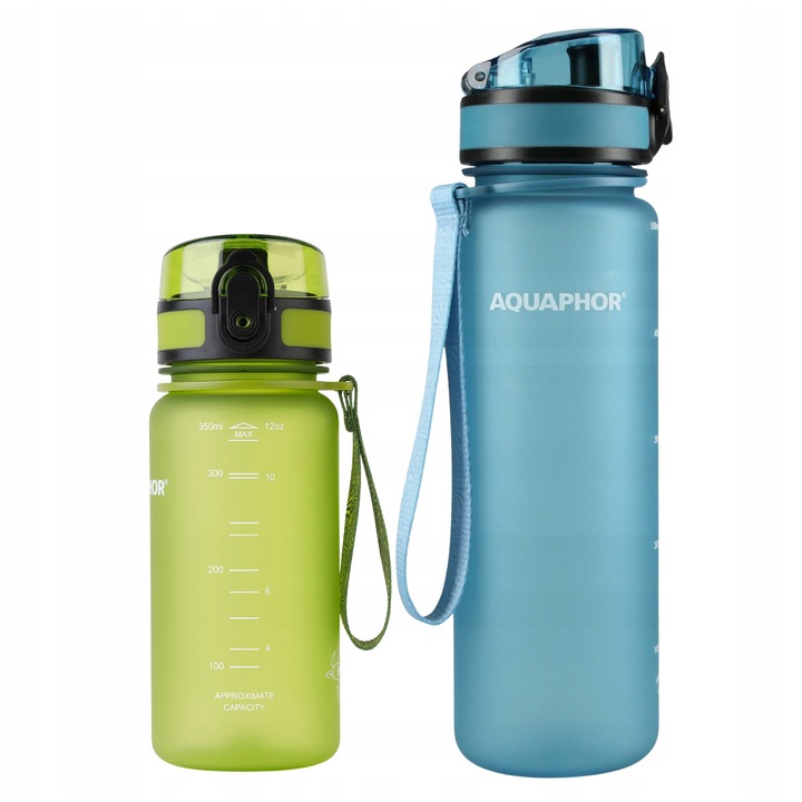 Sticla filtranta Aquaphor City set 350ml verde 500ml albastru