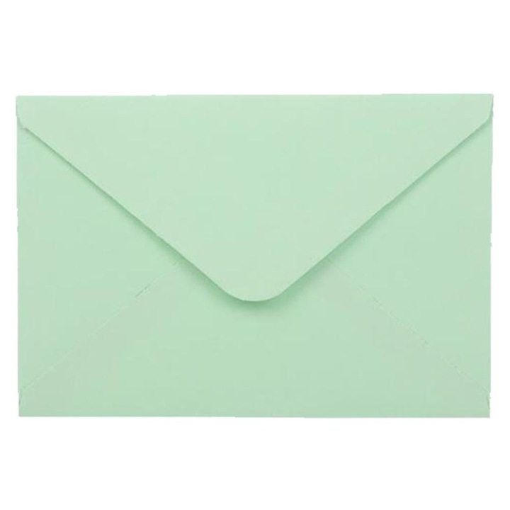 Színes borítékok, 50 db-os szett, papír, világoszöld, 13.5x18.5cm
