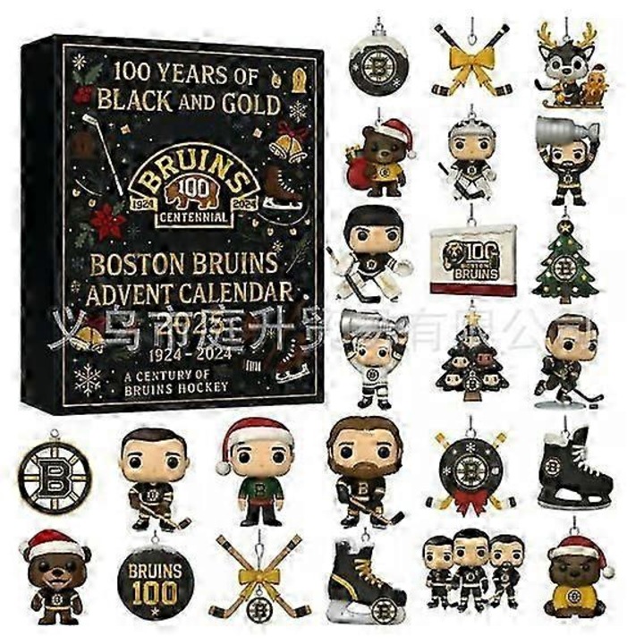 Naptár Advent Boston Bruins 100 éves évforduló fekete kék