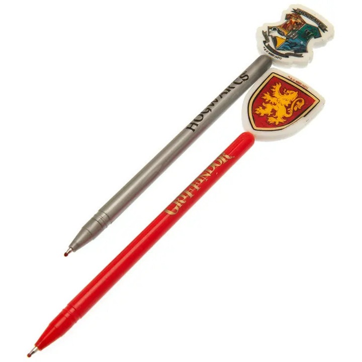 Harry Potter 3D tollak, szett, ezüst és piros, 17cm