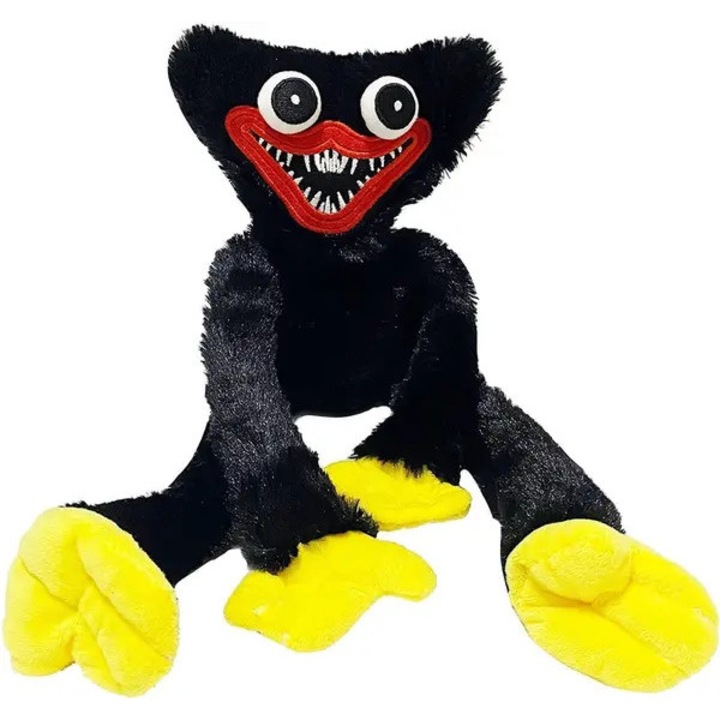 Huggy Wuggy plüssjáték, fekete, 40cm