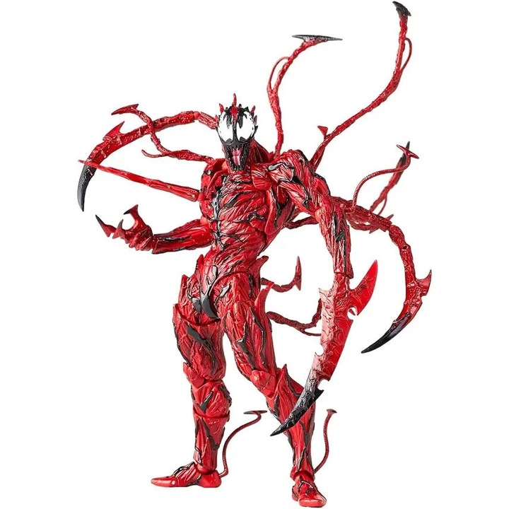 Carnage Venom figura, PVC, 15cm, fekete-piros